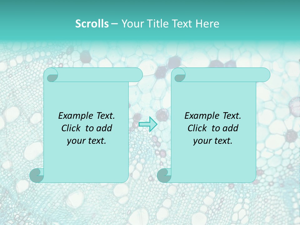 A Blue And White Abstract Background With Bubbles PowerPoint Template