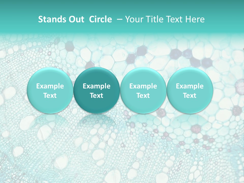 A Blue And White Abstract Background With Bubbles PowerPoint Template