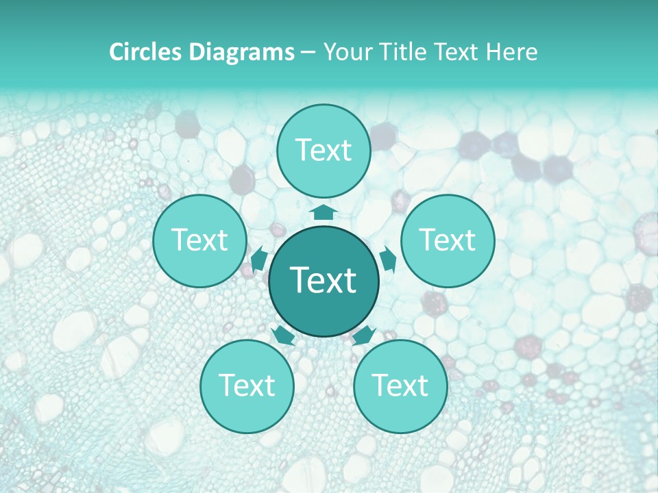 A Blue And White Abstract Background With Bubbles PowerPoint Template