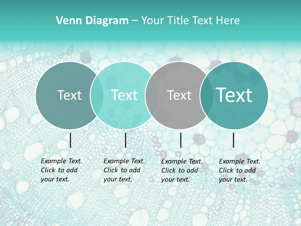 A Blue And White Abstract Background With Bubbles PowerPoint Template