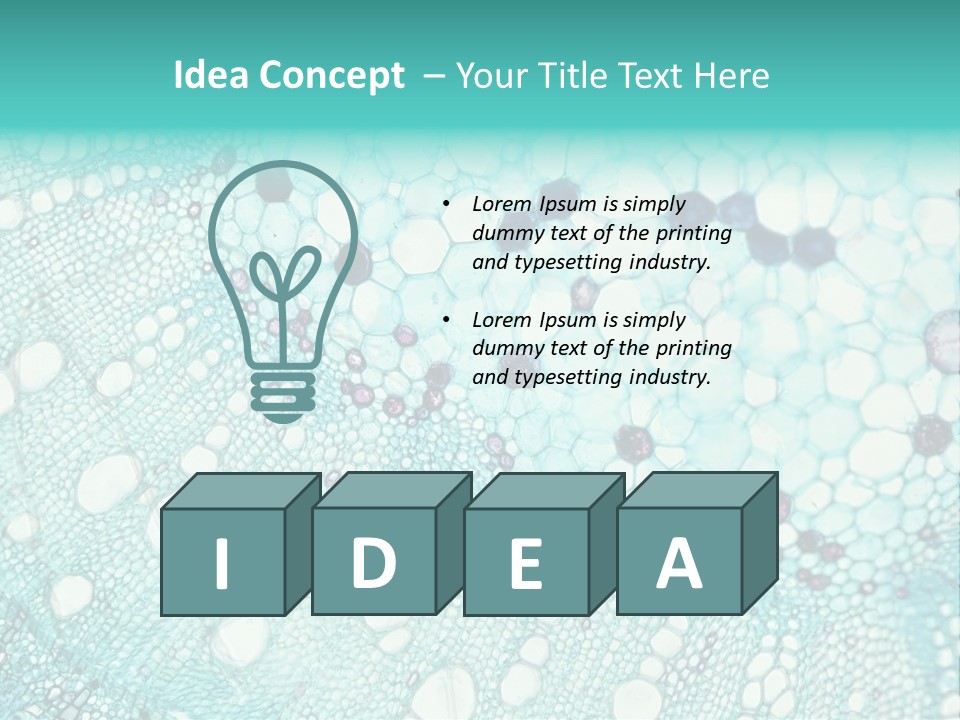 A Blue And White Abstract Background With Bubbles PowerPoint Template