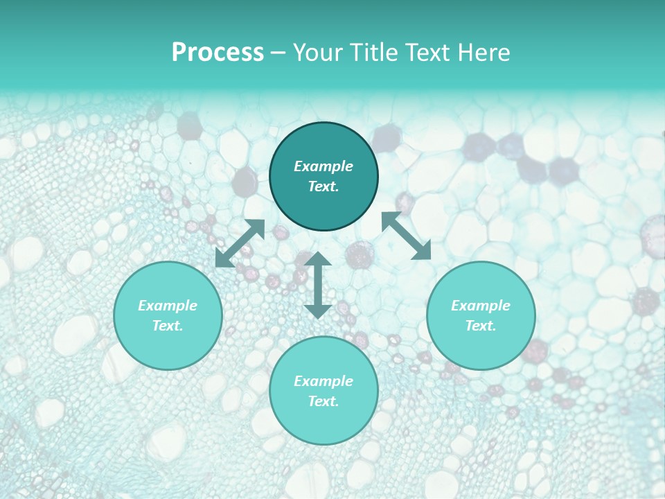 A Blue And White Abstract Background With Bubbles PowerPoint Template