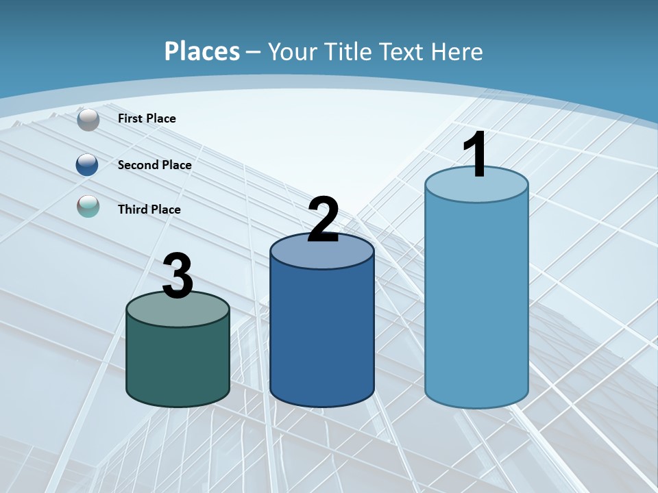 A Blue Glass Building Powerpoint Presentation PowerPoint Template