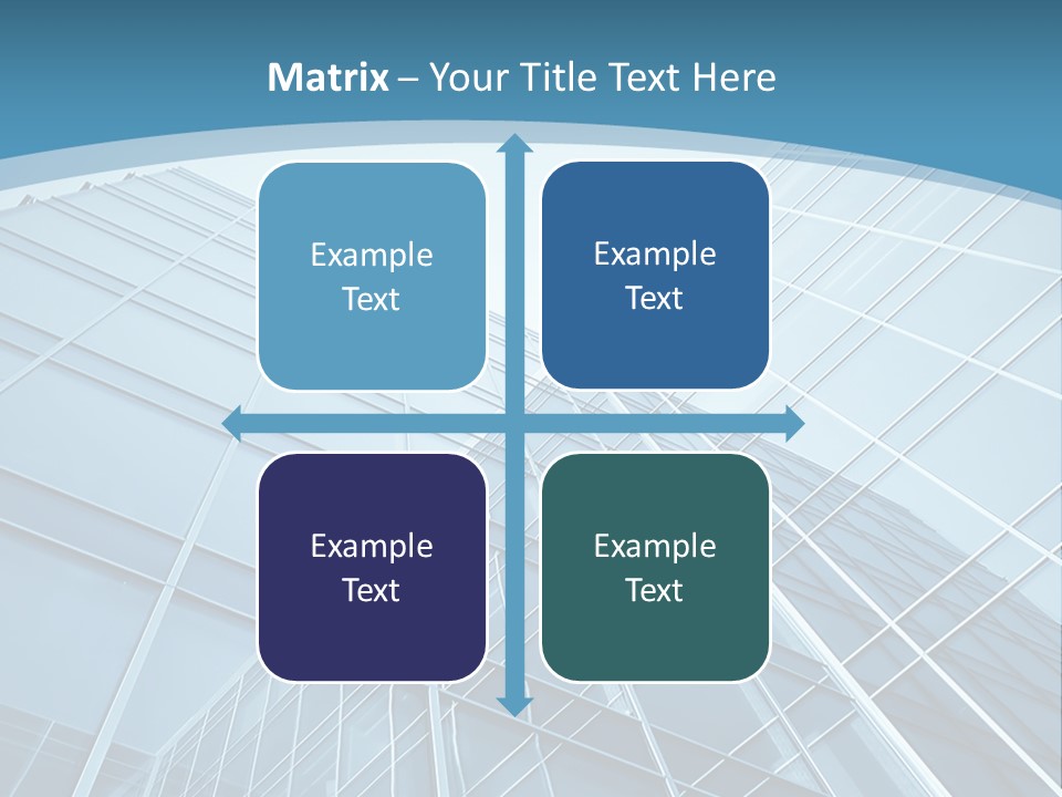 A Blue Glass Building Powerpoint Presentation PowerPoint Template