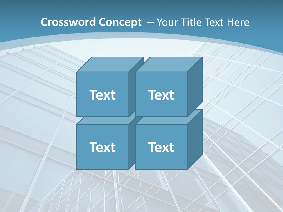 A Blue Glass Building Powerpoint Presentation PowerPoint Template