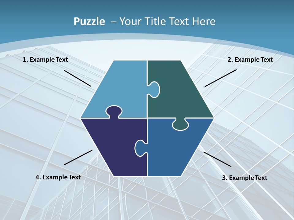 A Blue Glass Building Powerpoint Presentation PowerPoint Template