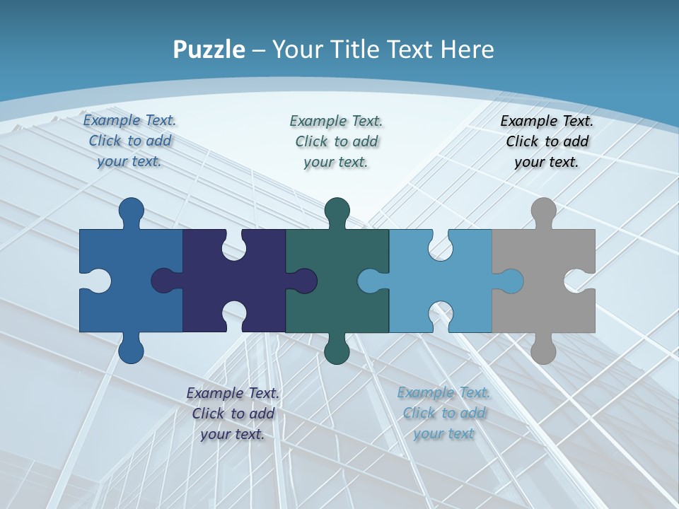 A Blue Glass Building Powerpoint Presentation PowerPoint Template