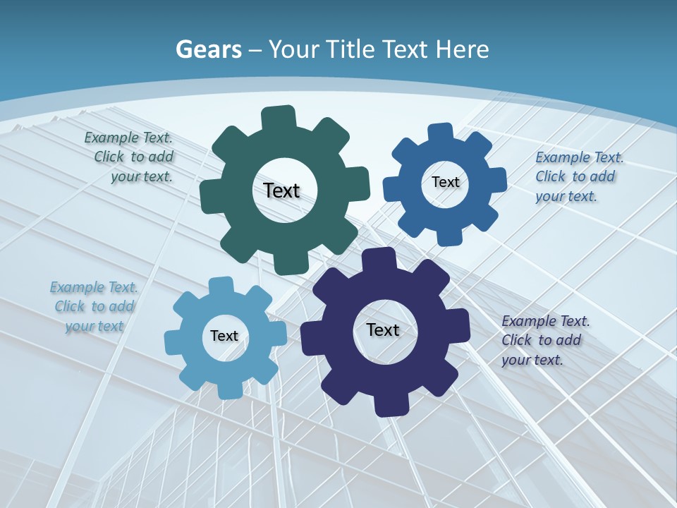 A Blue Glass Building Powerpoint Presentation PowerPoint Template