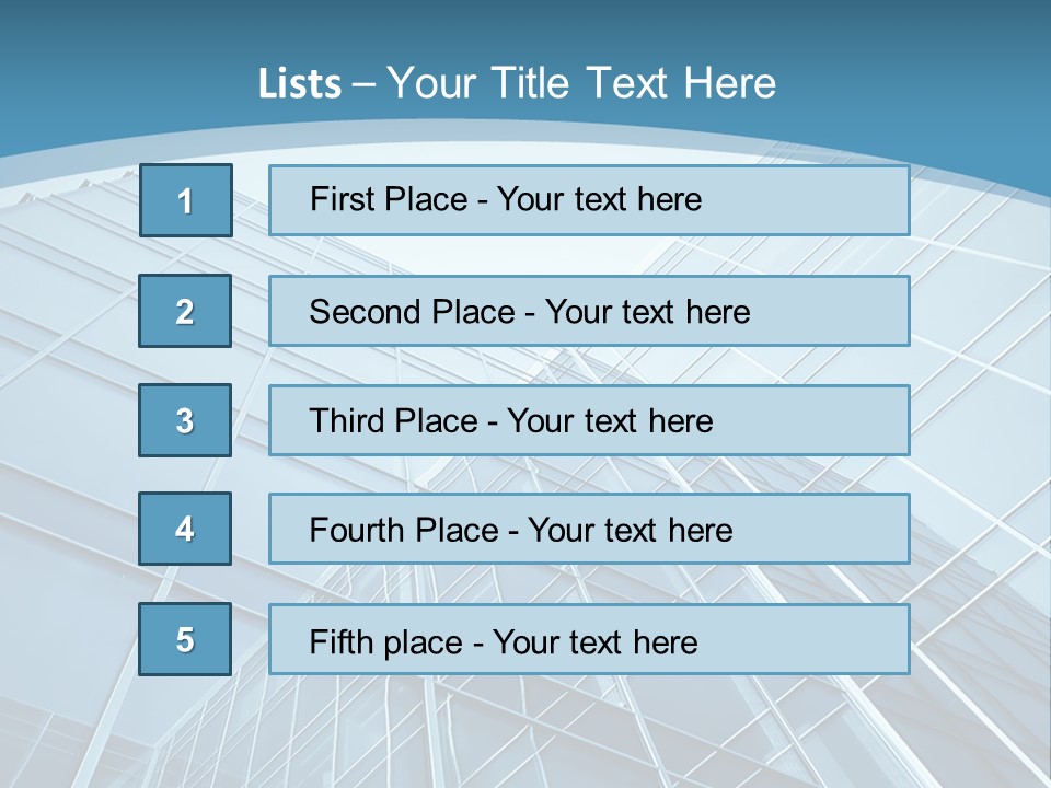 A Blue Glass Building Powerpoint Presentation PowerPoint Template