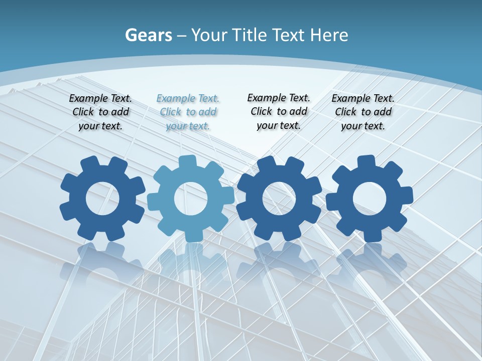 A Blue Glass Building Powerpoint Presentation PowerPoint Template