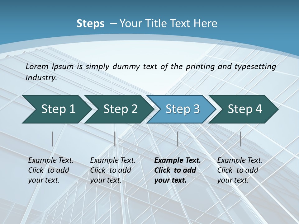 A Blue Glass Building Powerpoint Presentation PowerPoint Template