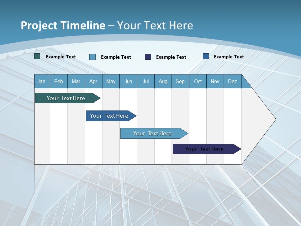 A Blue Glass Building Powerpoint Presentation PowerPoint Template