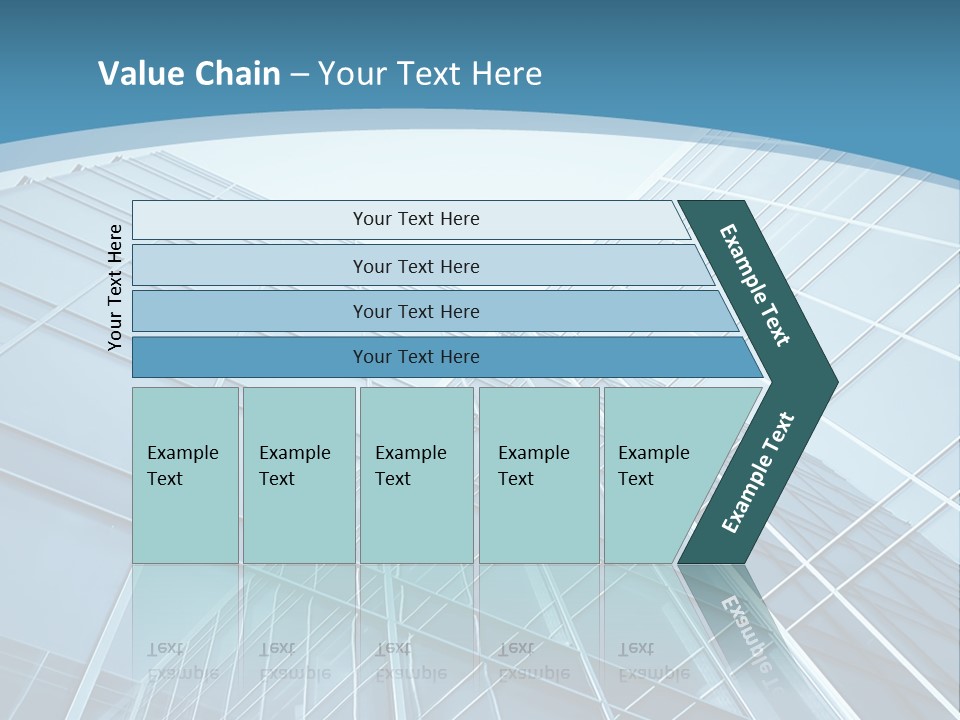 A Blue Glass Building Powerpoint Presentation PowerPoint Template