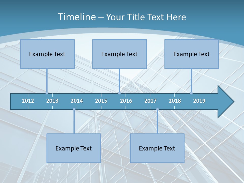 A Blue Glass Building Powerpoint Presentation PowerPoint Template