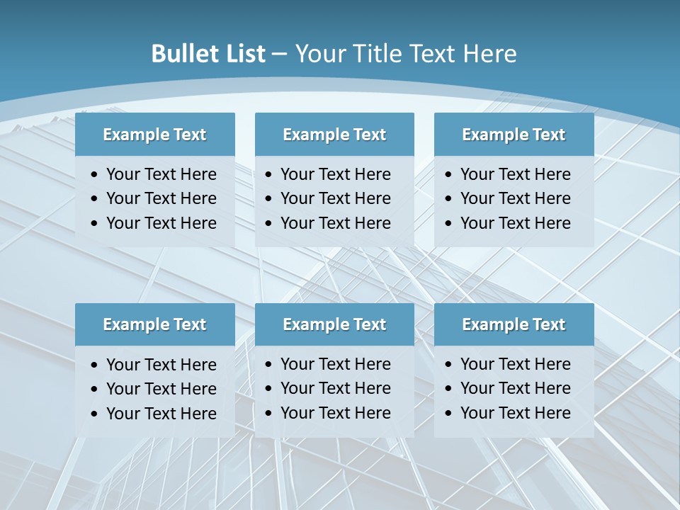 A Blue Glass Building Powerpoint Presentation PowerPoint Template