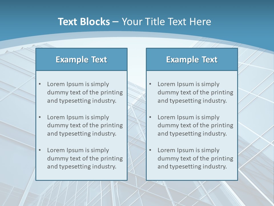 A Blue Glass Building Powerpoint Presentation PowerPoint Template