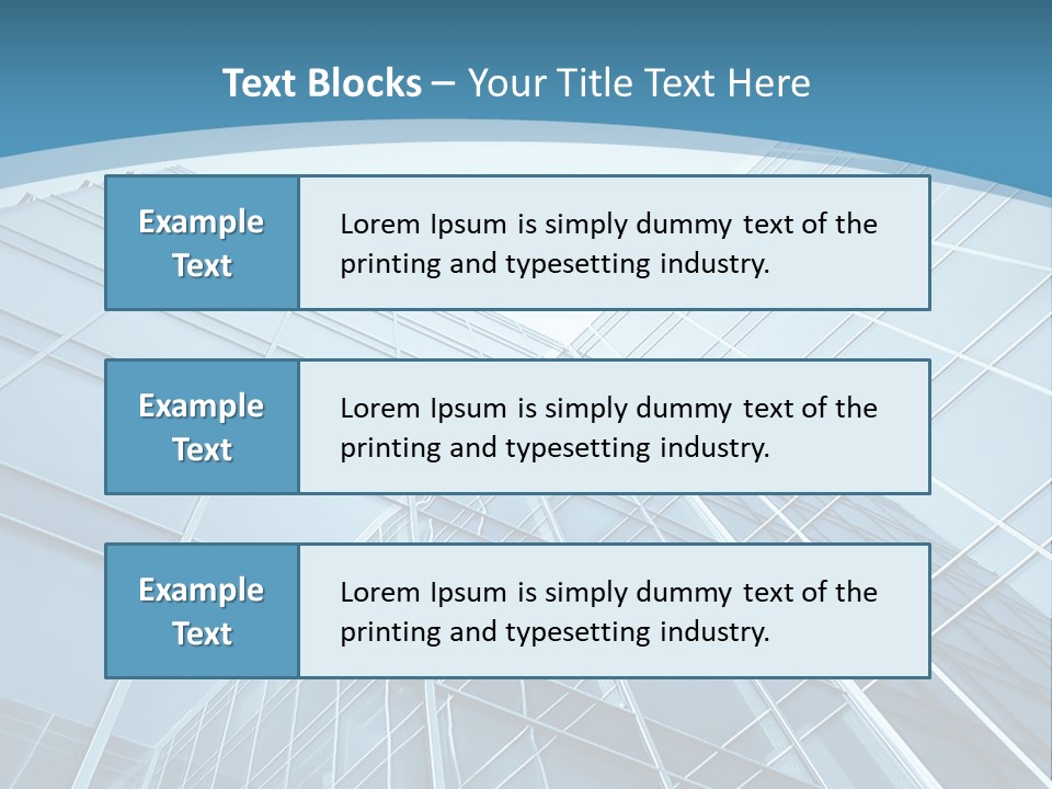 A Blue Glass Building Powerpoint Presentation PowerPoint Template
