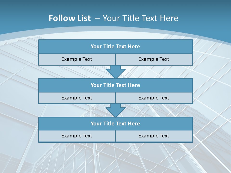 A Blue Glass Building Powerpoint Presentation PowerPoint Template