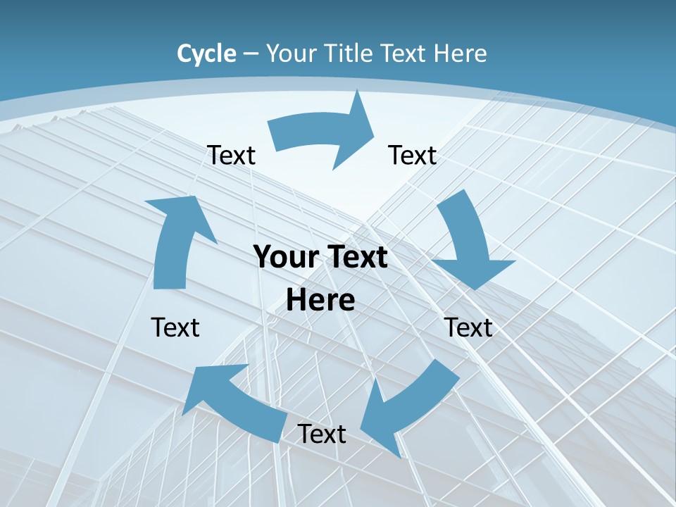 A Blue Glass Building Powerpoint Presentation PowerPoint Template