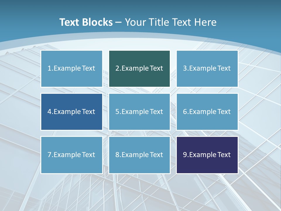 A Blue Glass Building Powerpoint Presentation PowerPoint Template