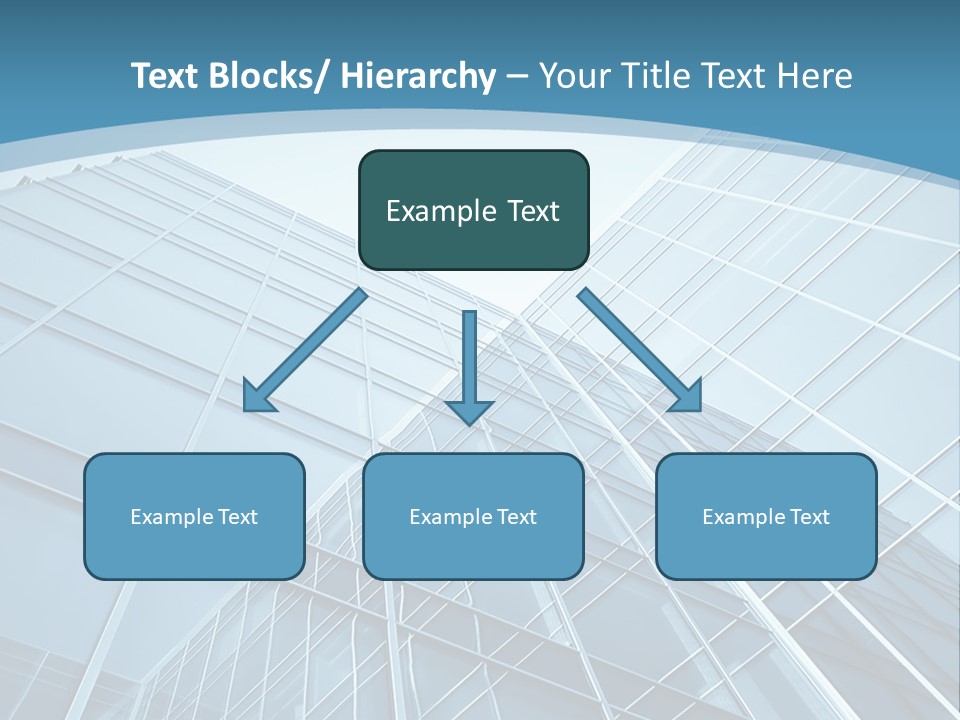 A Blue Glass Building Powerpoint Presentation PowerPoint Template