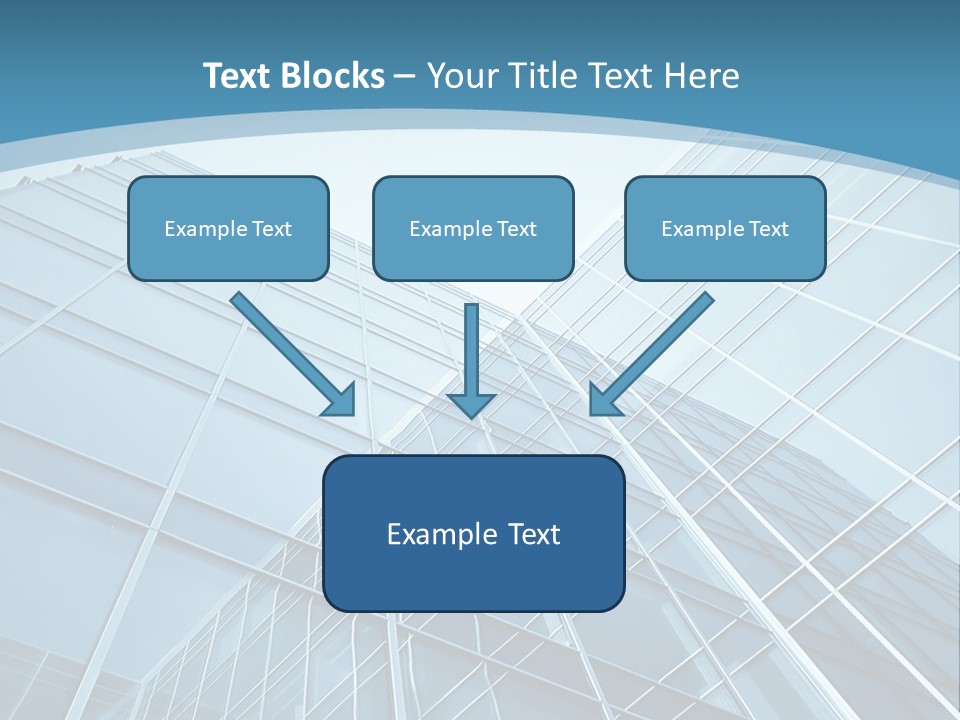 A Blue Glass Building Powerpoint Presentation PowerPoint Template