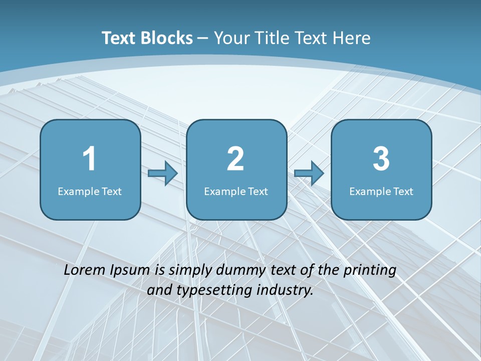 A Blue Glass Building Powerpoint Presentation PowerPoint Template