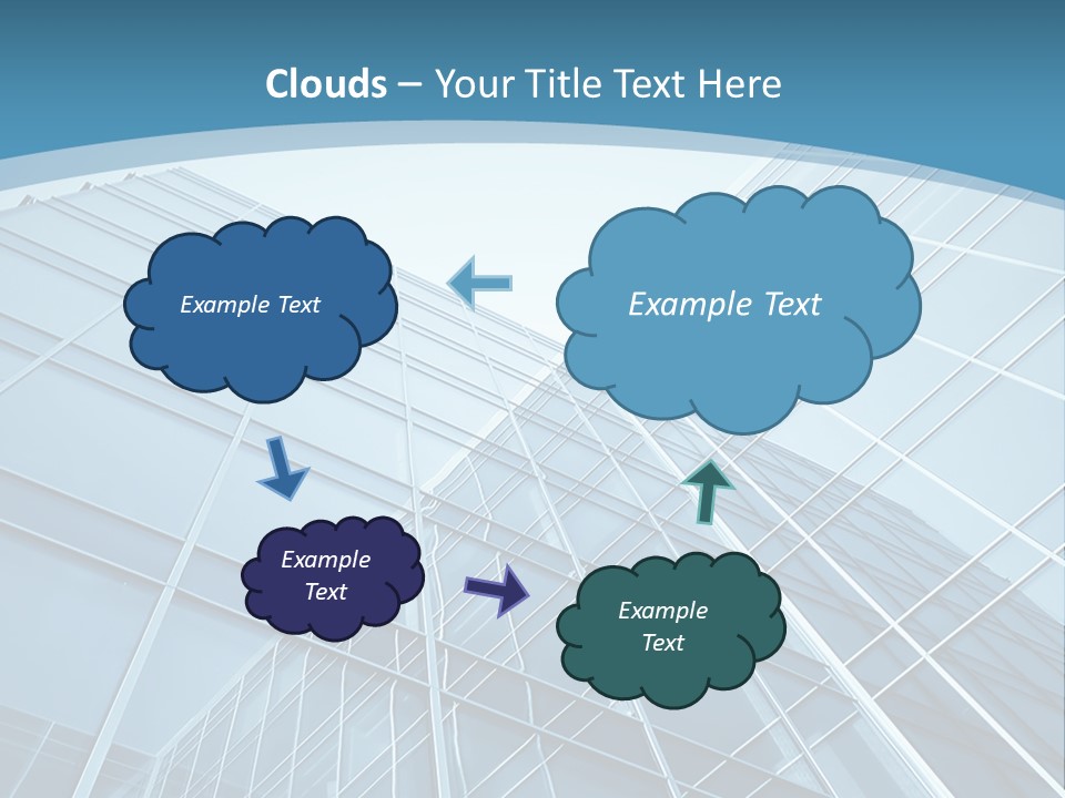 A Blue Glass Building Powerpoint Presentation PowerPoint Template