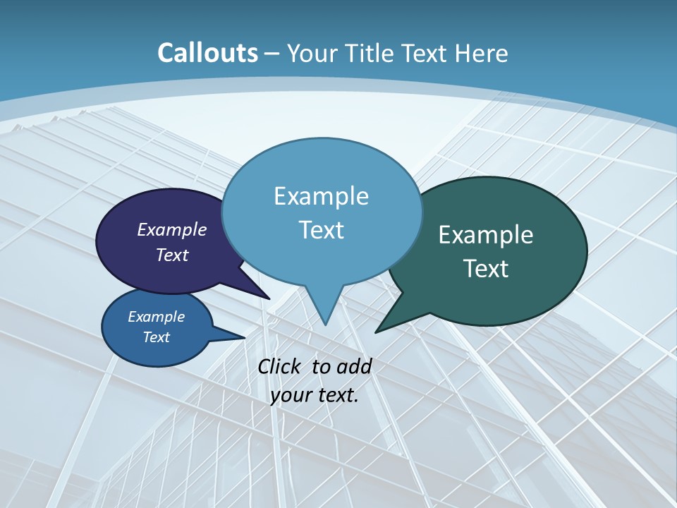 A Blue Glass Building Powerpoint Presentation PowerPoint Template