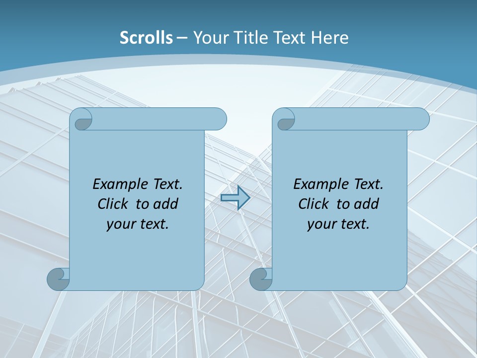 A Blue Glass Building Powerpoint Presentation PowerPoint Template