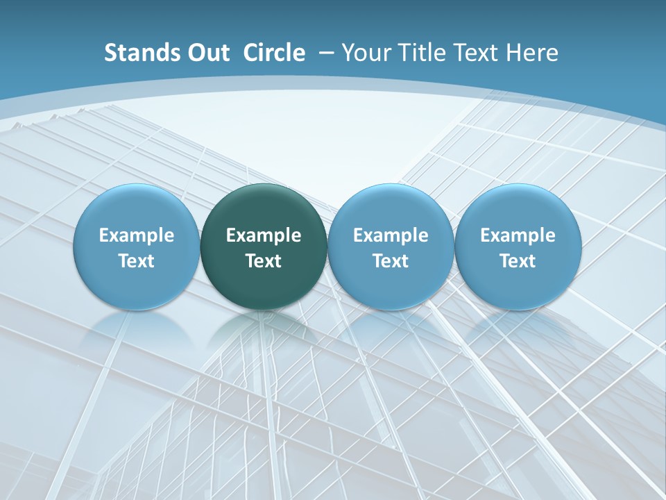 A Blue Glass Building Powerpoint Presentation PowerPoint Template