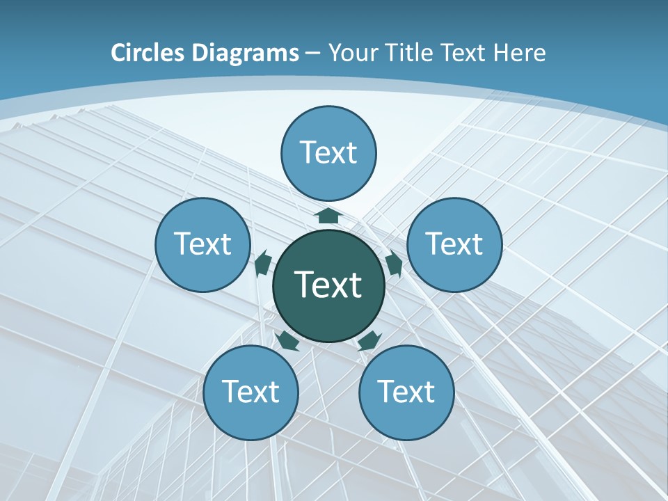 A Blue Glass Building Powerpoint Presentation PowerPoint Template