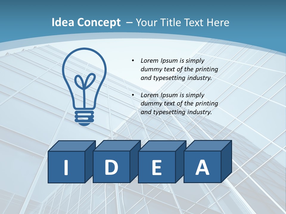 A Blue Glass Building Powerpoint Presentation PowerPoint Template