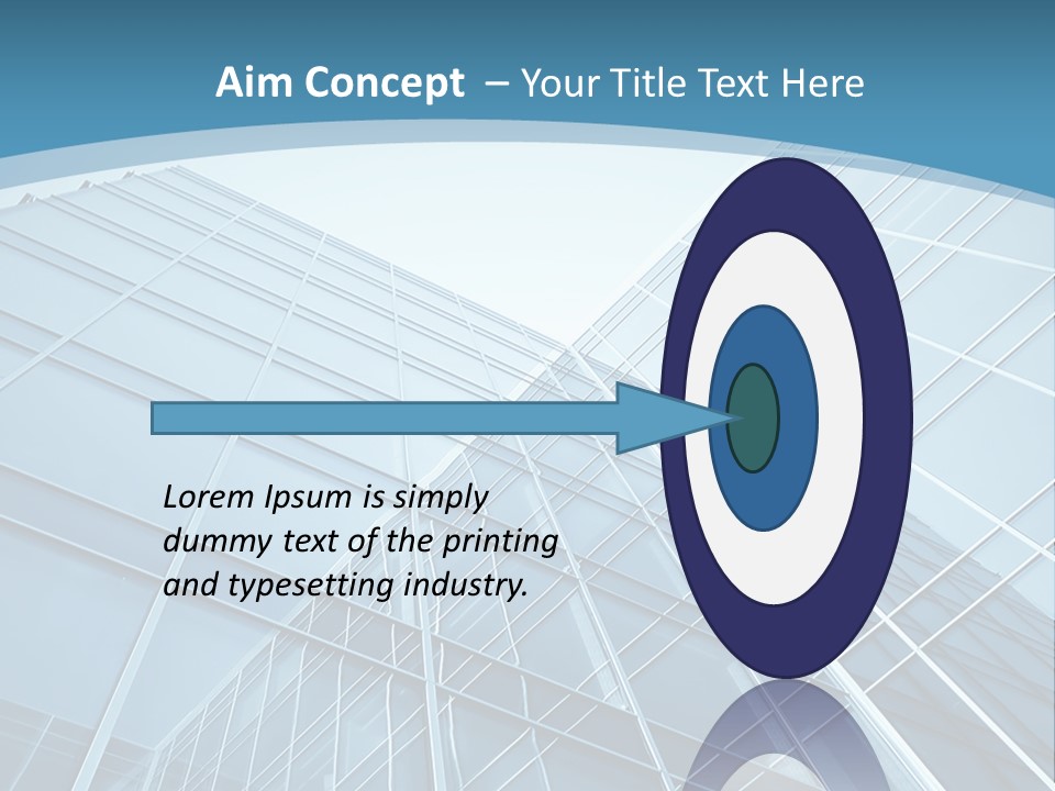 A Blue Glass Building Powerpoint Presentation PowerPoint Template