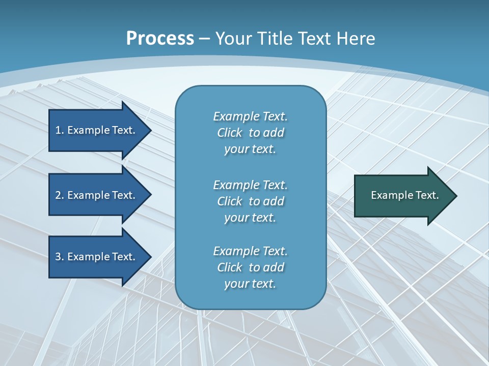 A Blue Glass Building Powerpoint Presentation PowerPoint Template