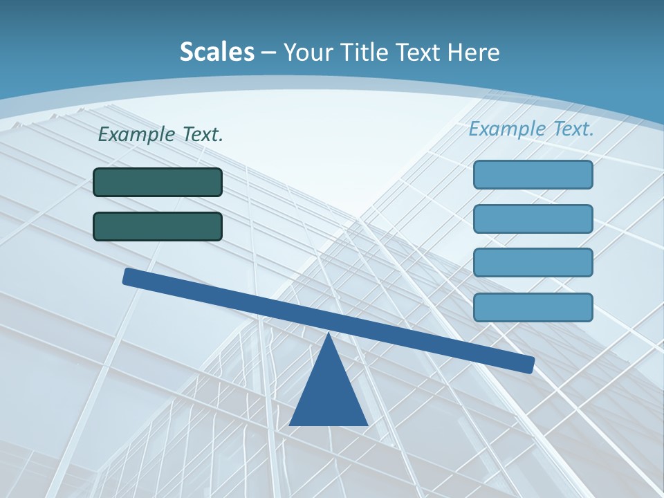 A Blue Glass Building Powerpoint Presentation PowerPoint Template