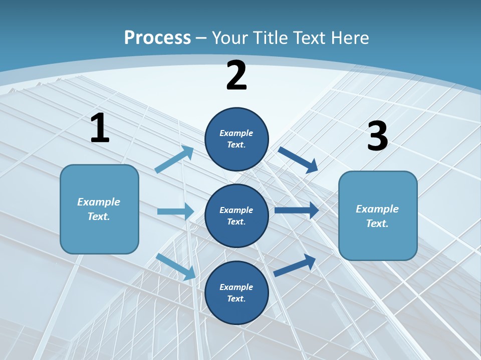 A Blue Glass Building Powerpoint Presentation PowerPoint Template