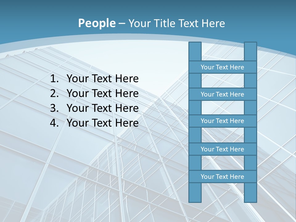 A Blue Glass Building Powerpoint Presentation PowerPoint Template