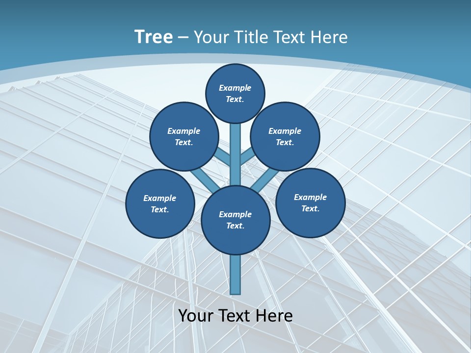 A Blue Glass Building Powerpoint Presentation PowerPoint Template