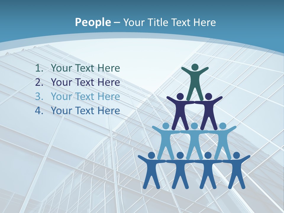 A Blue Glass Building Powerpoint Presentation PowerPoint Template