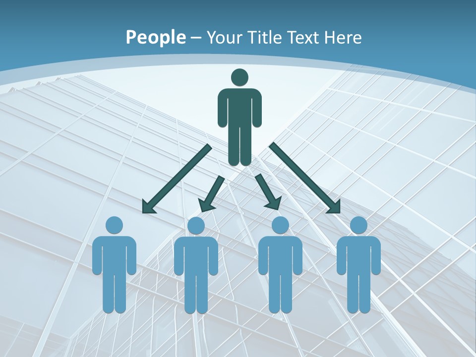 A Blue Glass Building Powerpoint Presentation PowerPoint Template