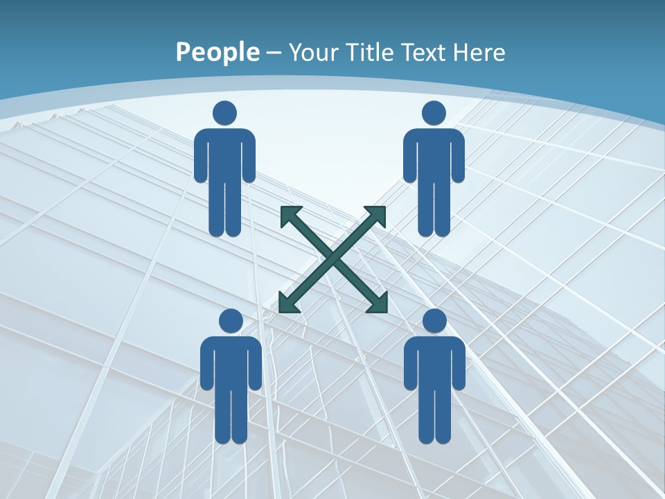 A Blue Glass Building Powerpoint Presentation PowerPoint Template