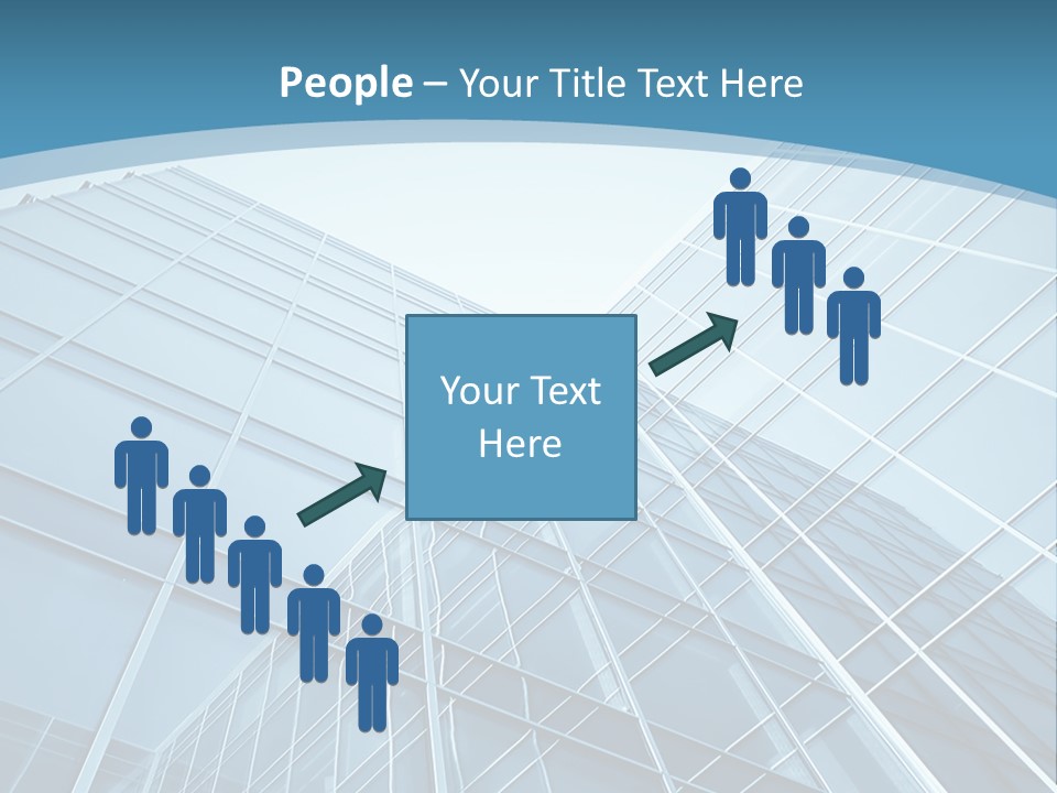 A Blue Glass Building Powerpoint Presentation PowerPoint Template