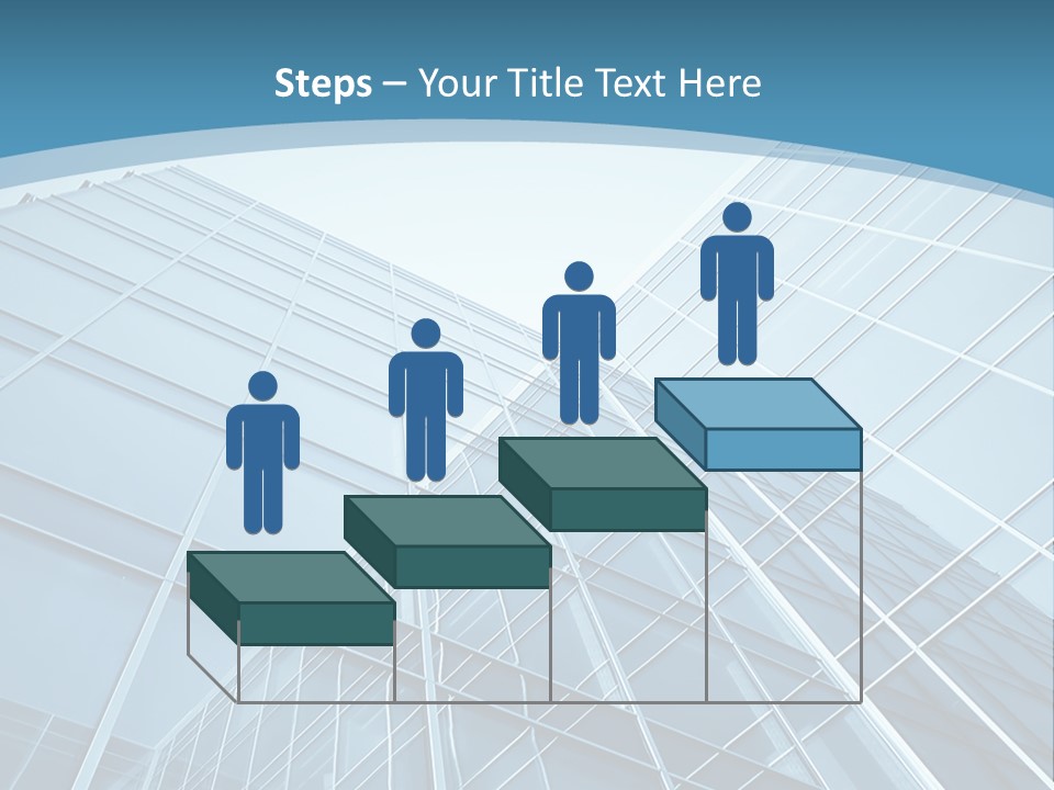 A Blue Glass Building Powerpoint Presentation PowerPoint Template