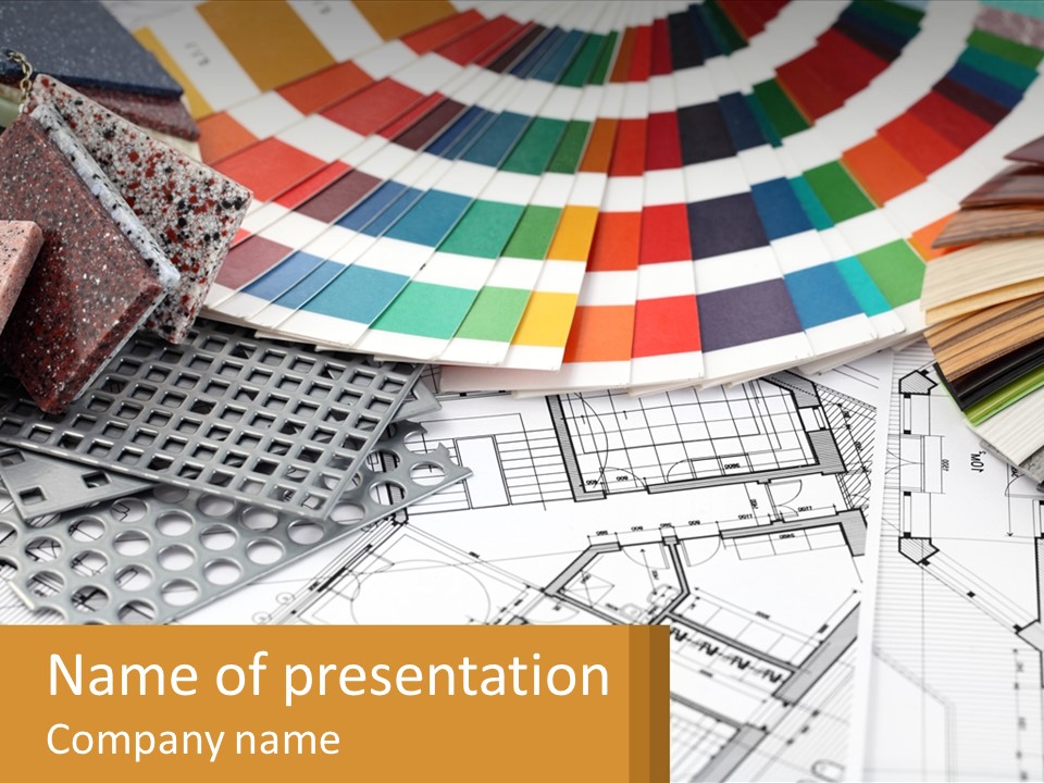 A Bunch Of Different Color Samples On Top Of A Table PowerPoint Template