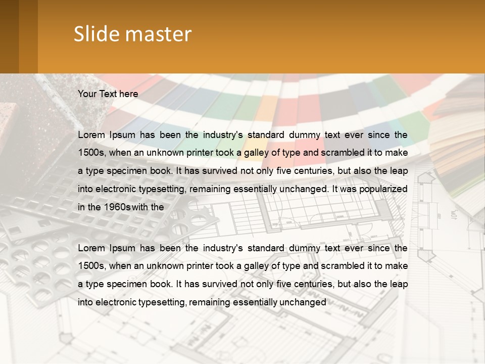 A Bunch Of Different Color Samples On Top Of A Table PowerPoint Template