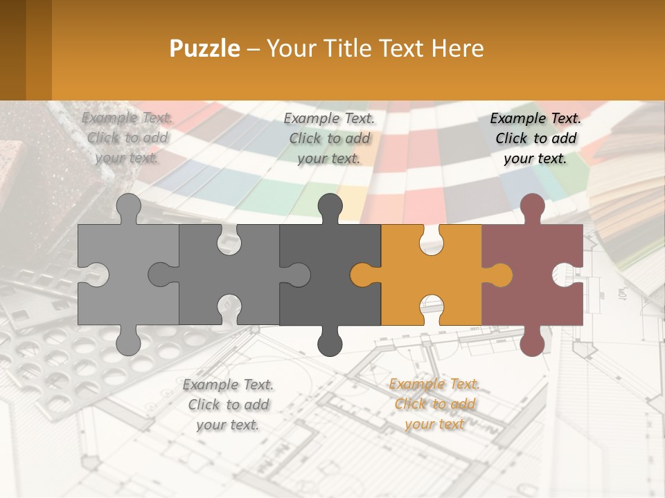 A Bunch Of Different Color Samples On Top Of A Table PowerPoint Template