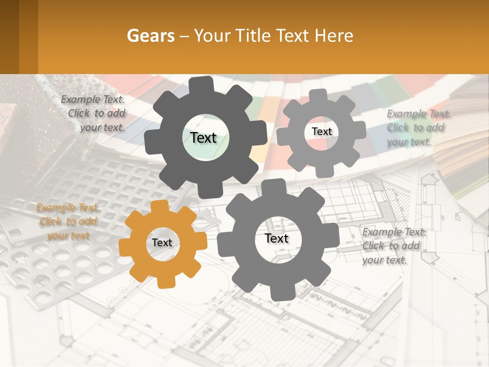 A Bunch Of Different Color Samples On Top Of A Table PowerPoint Template