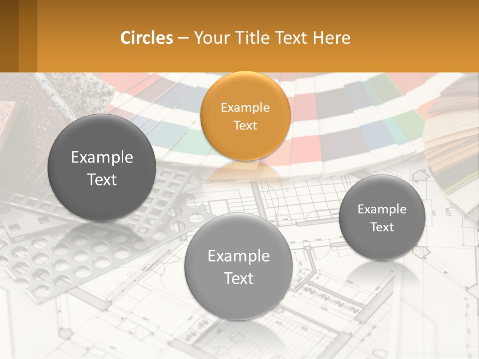 A Bunch Of Different Color Samples On Top Of A Table PowerPoint Template