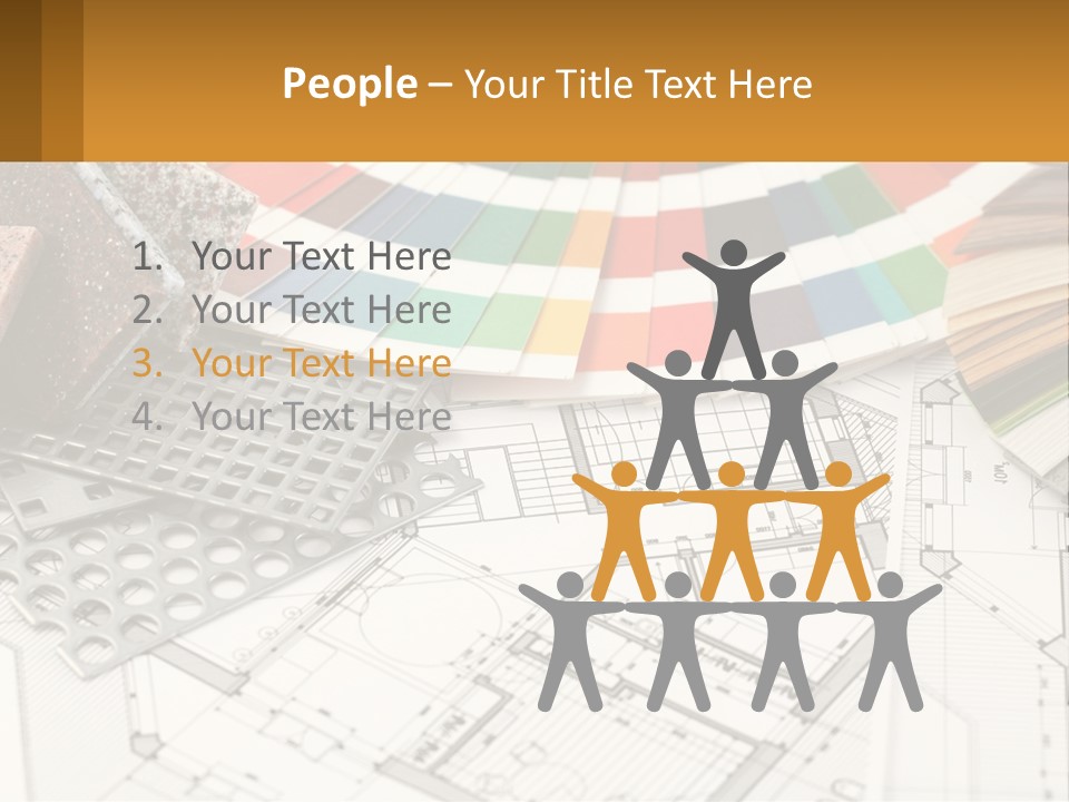 A Bunch Of Different Color Samples On Top Of A Table PowerPoint Template